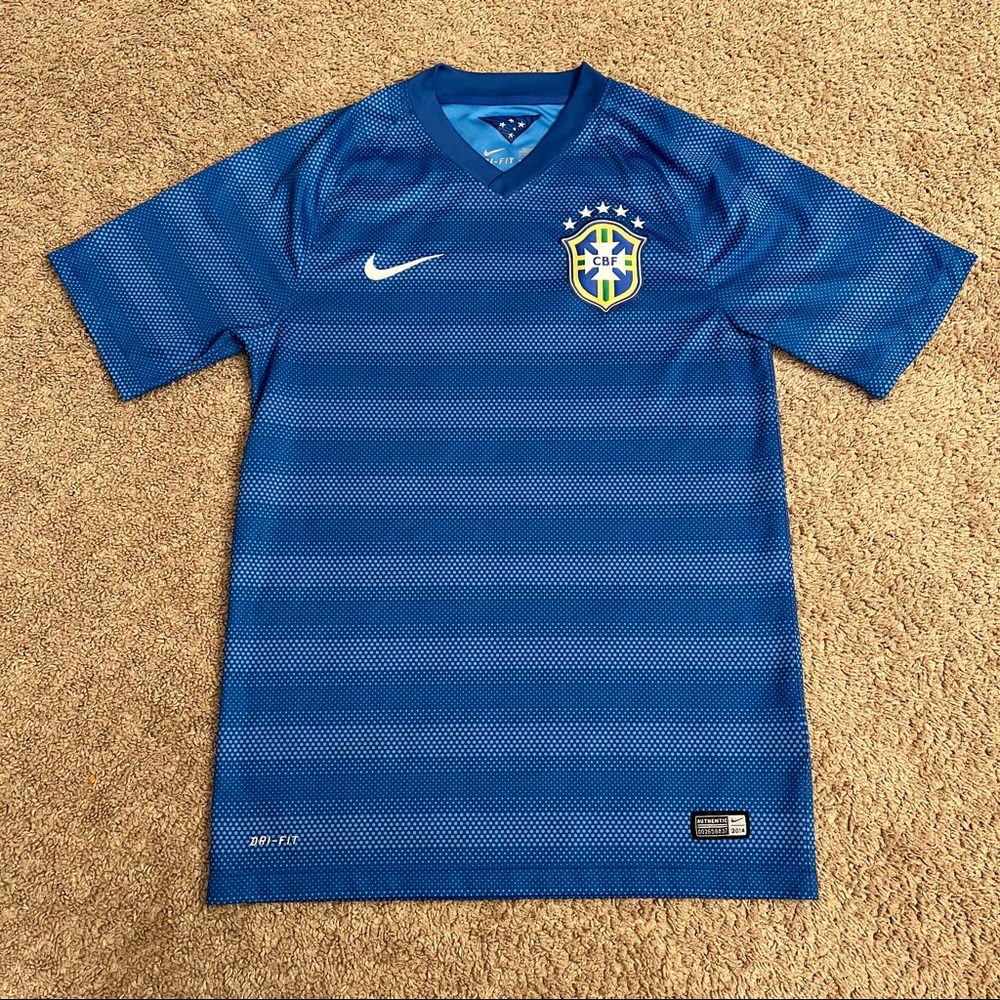 Nike Brazil Jersey Shirt 2014 2015 Away World Cup Shirt 575282-493 Brasil Small